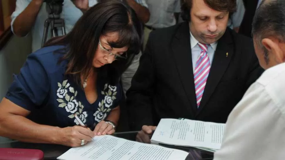 DENUNCIA. En febrero, Trimarco ratificó ante la Legislatura el reclamo contra los jueces.LA GACETA / MARIA SILVIA GRANARA