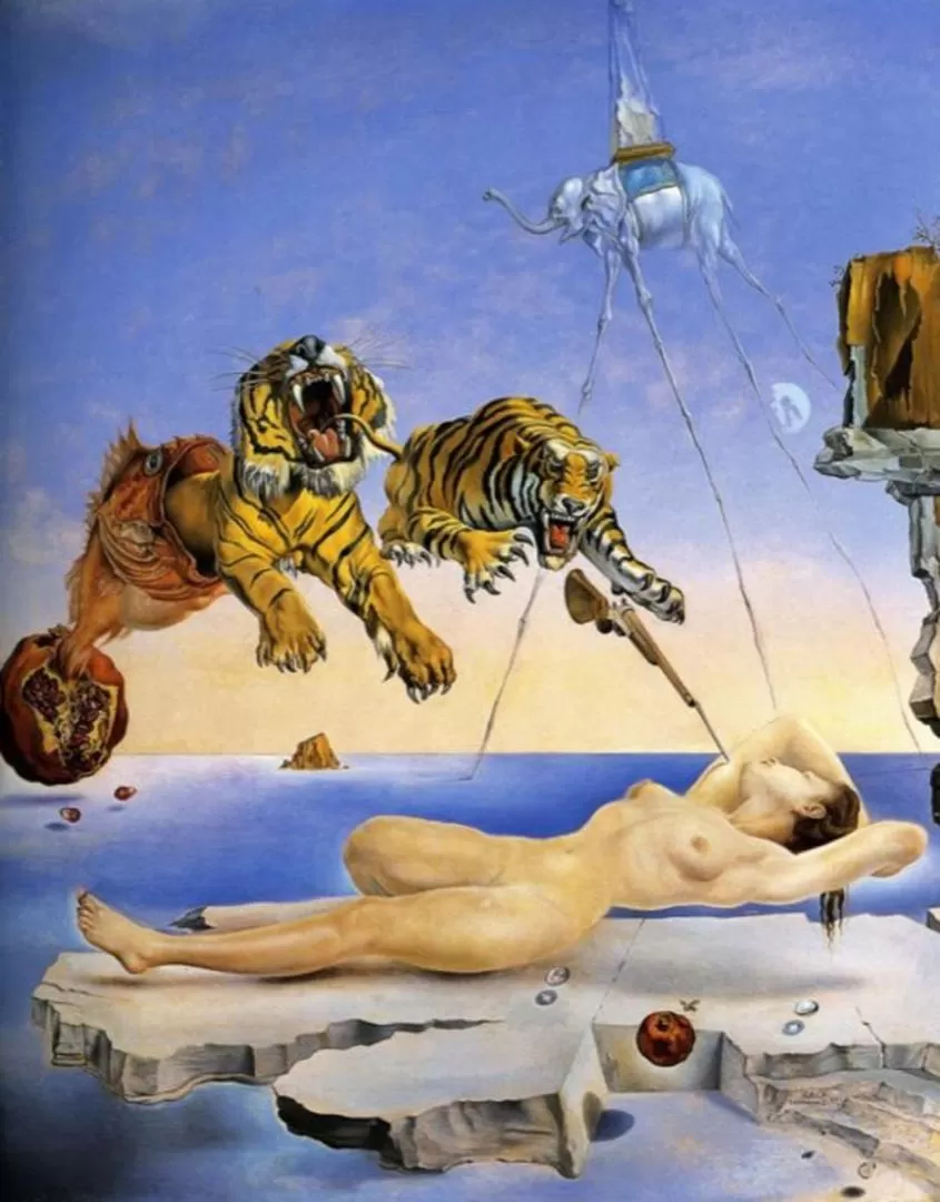 ¿ILÓGICO?. Dalí pintó este cuadro en 1944 a partir del relato de uno de los sueños de Gala, su mujer. 