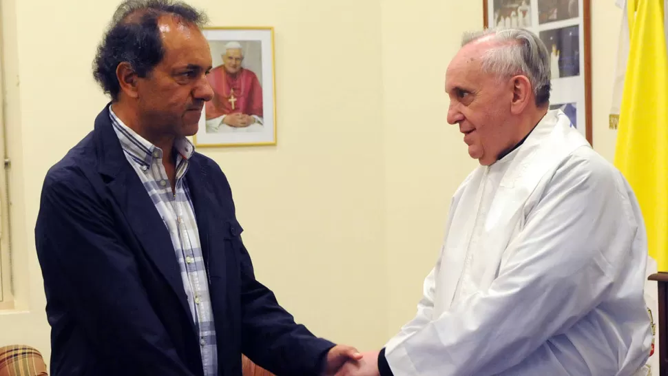ENCUENTRO. Scioli visitará al Papa en el Vaticano. TELAM
