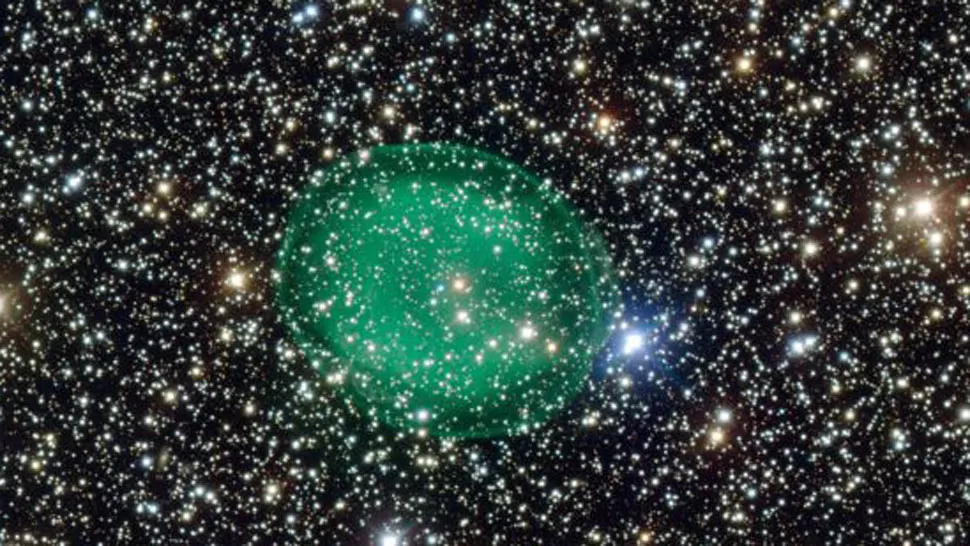 Misterio por una burbuja verde en el espacio