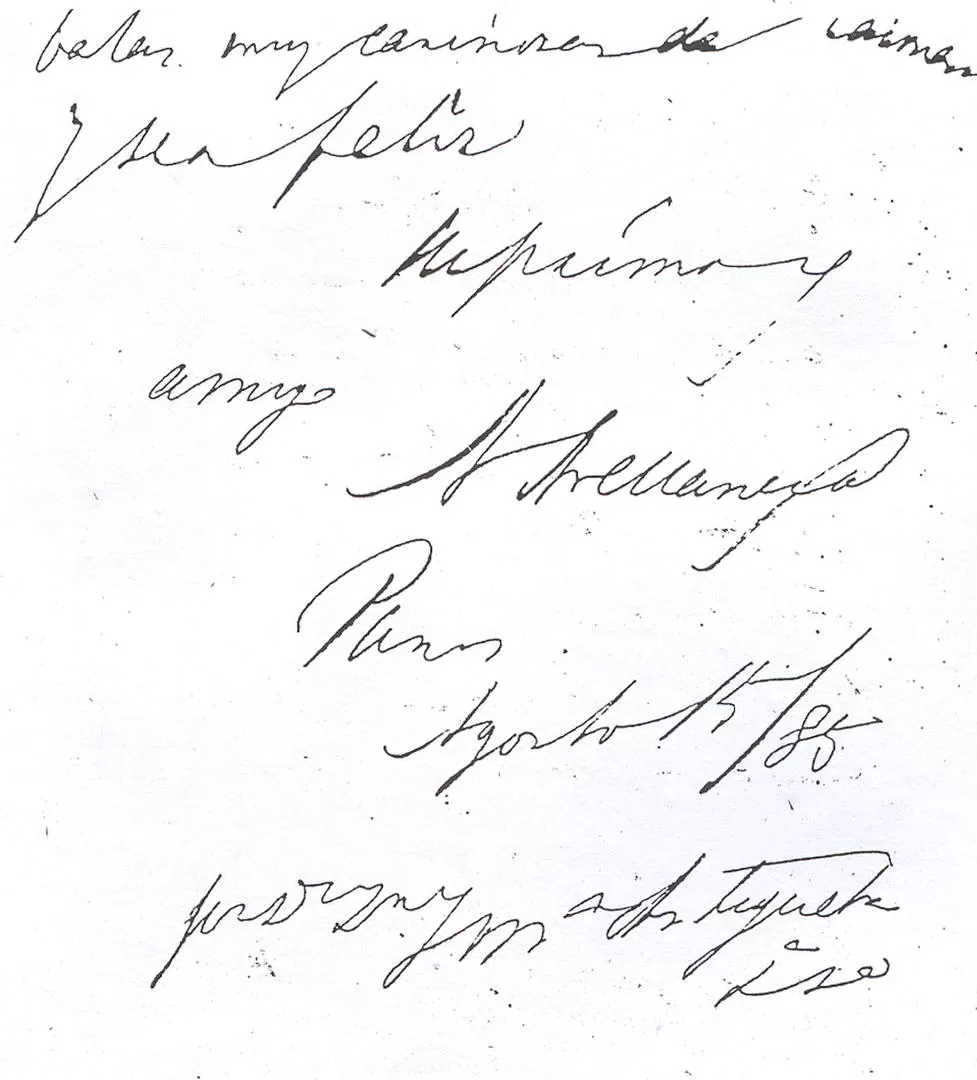 LETRA TRABAJOSA. Página final de la carta de Nicolás Avellaneda a José Mariano Astigueta, redactada tres meses y diez días antes de morir. LA GACETA / ARCHIVO