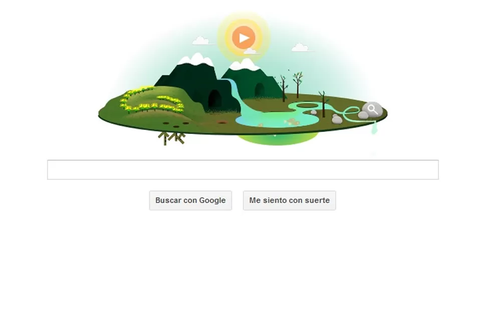 POR EL MEDIO AMBIENTE. Google se une al día internacional en apoyo al cuidado de la naturaleza. CAPTURA DE PANTALLA/GOOGLE.COM.AR