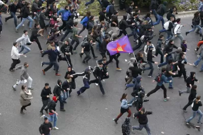 España: incidentes en una marcha contra Rajoy