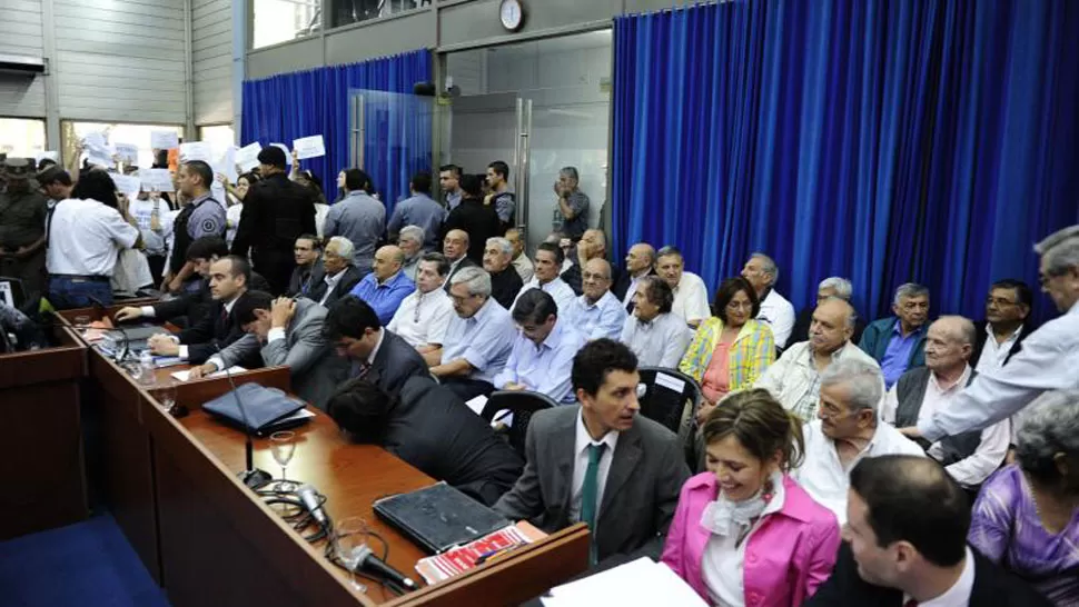 IMPUTADOS. La mayoría de los 41 imputados está en Tucumán, ocho escuchan el juicio desde el penal de Ezeiza. LA GACETA / OLMOS SGROSSO