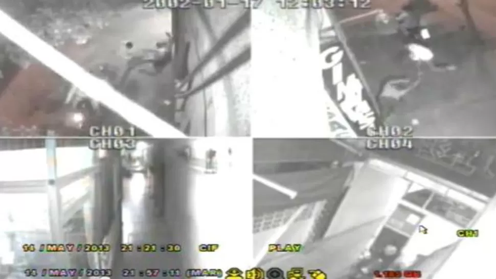 MOMENTO. Las cámaras de un comercio filmaron el robo. CAPTURA DE VIDEO