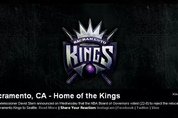 Rechazaron el traslado de Sacramento Kings a Seattle