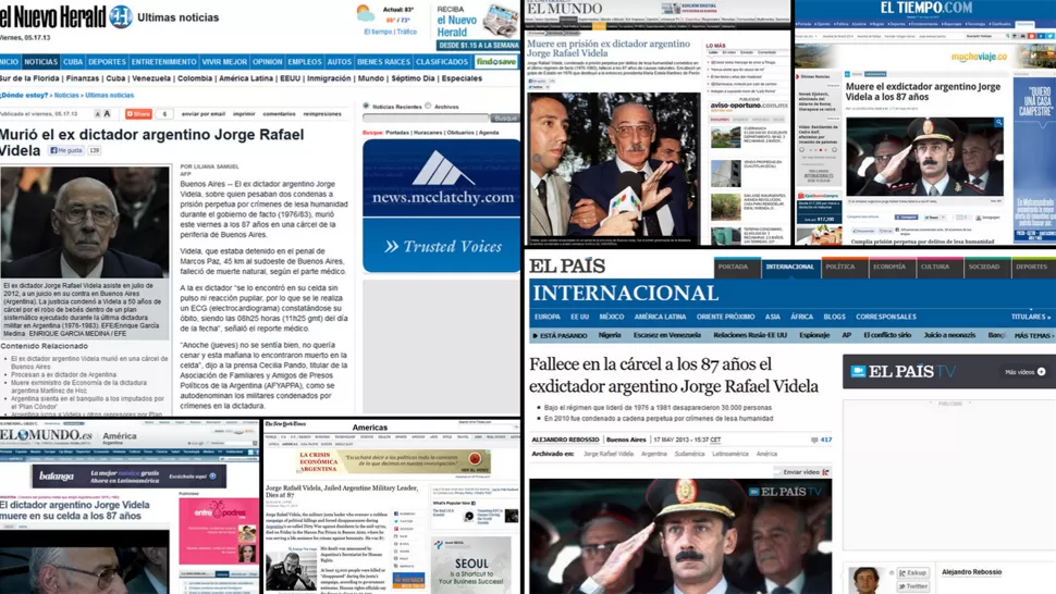 Así reflejaron los diarios del mundo la muerte de Jorge Rafael Videla