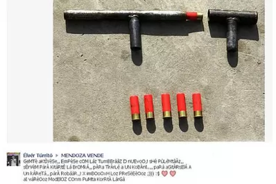 Revuelo en Mendoza por el ofrecimiento de armas caseras por Facebook