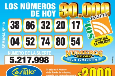 Los Números de Oro de LA GACETA