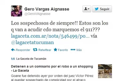 Para Vargas Aignasse los sospechosos del robo al shopping fueron los de siempre