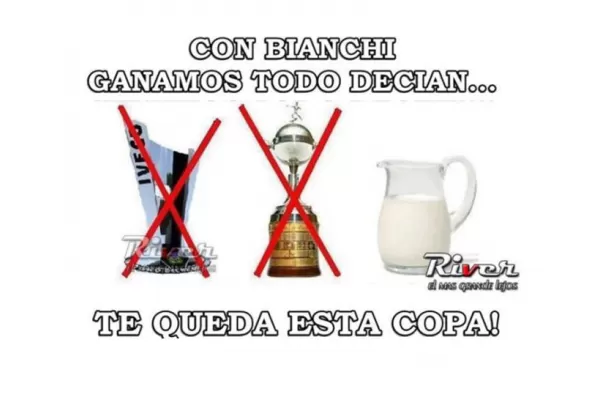 Con afiches, River se ríe de la eliminación de Boca en la Libertadores