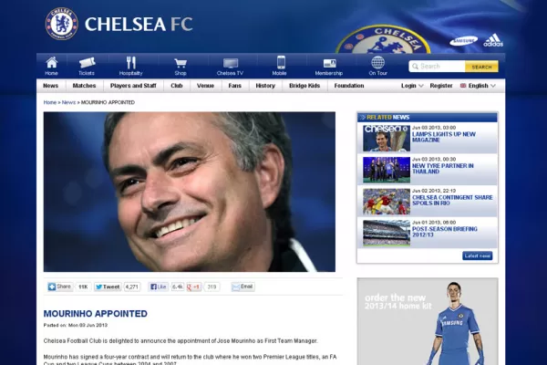 Mourinho regresa a Chelsea