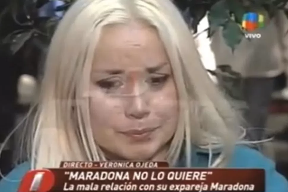 TRISTE. La ex de Maradona mostró su frustración por la desidia de su ex por ver a su pequeño hijo. CAPTURA DE VIDEO