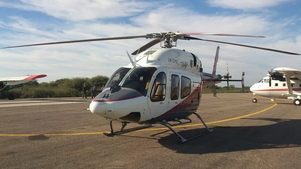 AERONAVE. El helicóptero que llevará a Cristina desde el aeropuerto hasta el hospital del Este. FOTO TOMADA DE @AEROPUERTOTUC