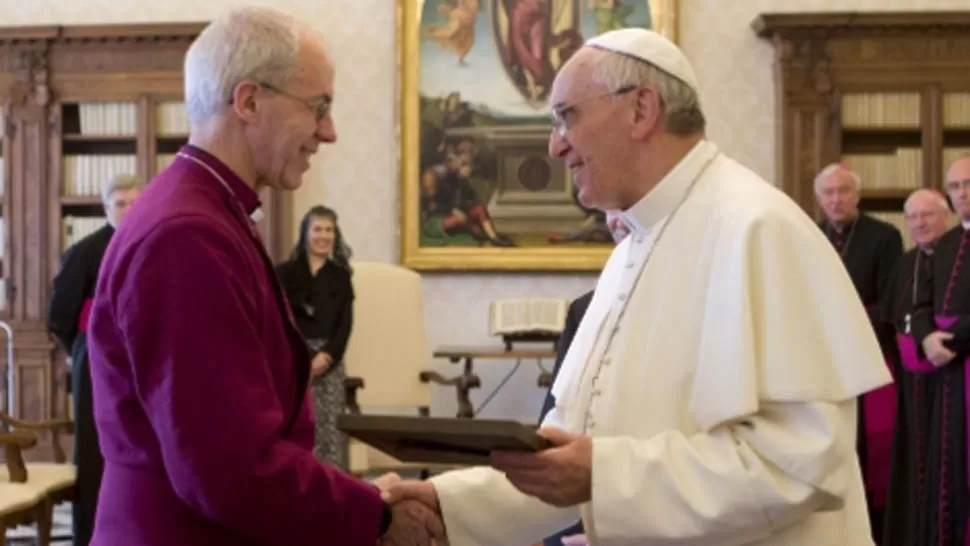 CUMBRE. Justin Welby y Francisco se reunieron en El Vaticano. FOTO TOMADA DE MILENIO.COM