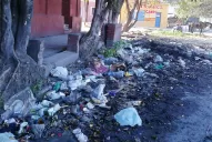 A metros de la terminal, un basural recibe a los turistas