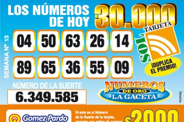 Los Números de Oro de LA GACETA