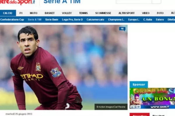 Tevez jugará en Juventus