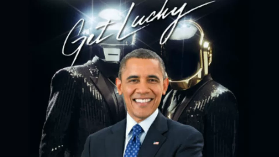 ÉXITO. “Get Lucky”, de  Daft Punk, cantado por Obama. FOTO TOMADA DE VIDEO
