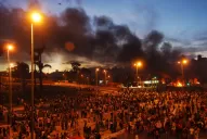 Un herido en las manifestaciones de Belo Horizonte