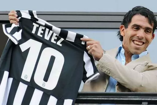 Enorme recepción de los hinchas de Juventus para Tevez
