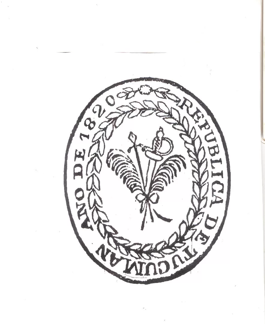 UN ESCUDO. Emblema de la República de Tucumán, instituida por el gobernador Bernabé Aráoz en 1820. LA GACETA / ARCHIVO