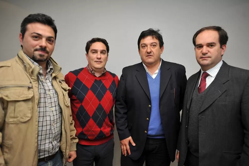 SANGRE JOVEN. Torres, Colombres Garmendia, Sarmiento y Guerineau apuestan a renovar la institución desde la captación de nuevos socios a la familia decana.  