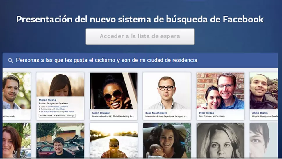 NOVEDOSO. El sistema de búsqueda gráfica que implementará Facebook. CAPTURA DE PANTALLA.