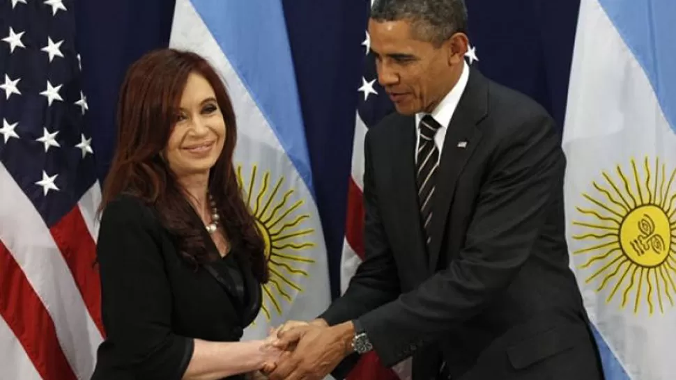 CORDIALIDAD. Cristina Fernández, durante el último encuentro con Barack Obama. FOTO TOMADA DE INFOBAE.COM