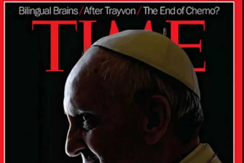 RECONOCIMIENTO. Esta es la segunda tapa dedicada para el Papa. FOTO TOMADA DE TIMES.COM