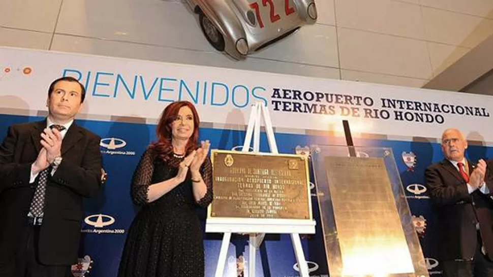 HACE UN AÑO. El 24 de julio de 2012, la Presidenta inauguró el aeropuerto de Las Termas. TELAM