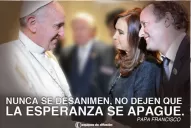 Buenos Aires amaneció con afiches de Cristina, Insaurralde y el Papa