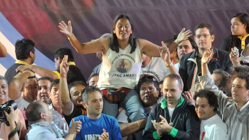 TUPAC AMARU. La organización que dirige Milagro Sala hizo pie en Jujuy y en Salta. TELAM
