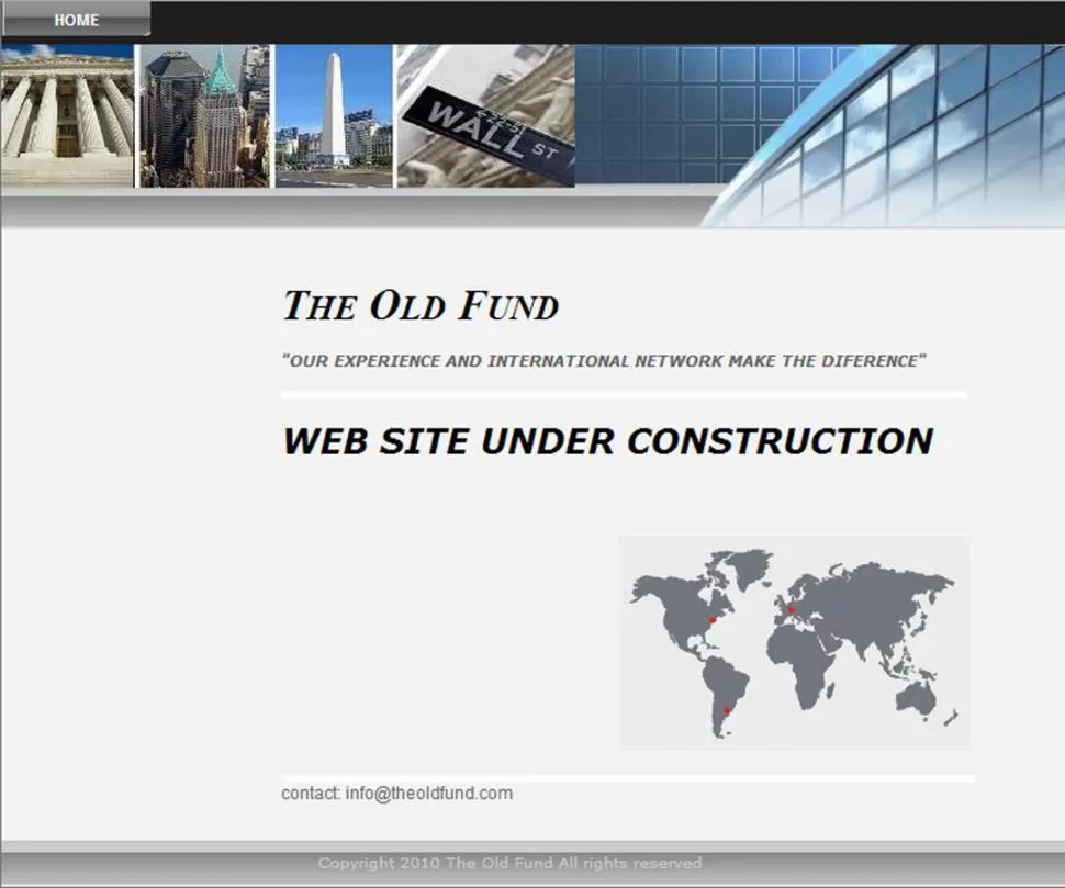 CURIOSO. Hace poco estaba operativo el sitio web de The Old Fund. En el mapa están marcadas sus filiales.  