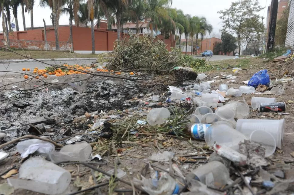 EL PAISAJE NO CAMBIA. La basura regresó al pasaje Castro Barros. LA GACETA / FOTOS DE ANTONIO FERRONI