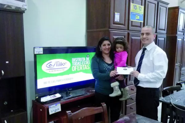 Con los Números de la Suerte se llevó a casa un nuevo televisor de Castillo