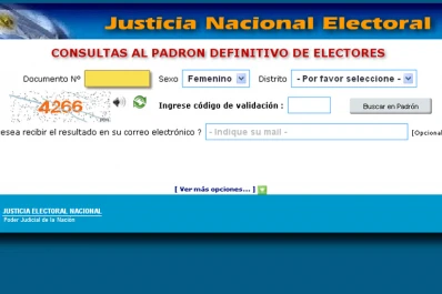 Consultá el padrón electoral