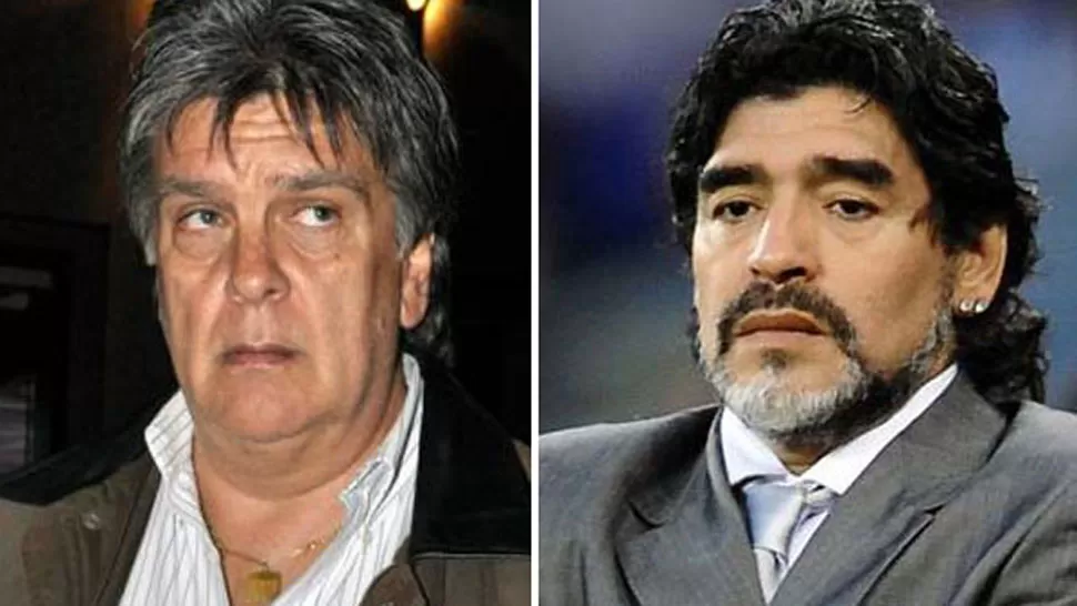 NO AMIGOS. Ventura y Maradona mantienen un largo enfrentamiento. FOTO TOMADA DE INFOBAE.COM
