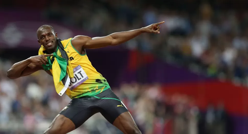 EL MAS GRANDE. Bolt tiene carisma y dinamita en los pies.  FOTO DE SANTODOMINGOCORRE.COM