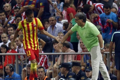 A falta de Messi, Neymar