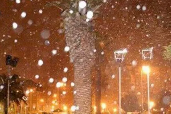 El termómetro se desplomó y nevó en Mar del Plata