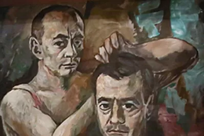 Pintó al presidente de Rusia en ropa interior femenina y tuvo que pedir asilo en Francia