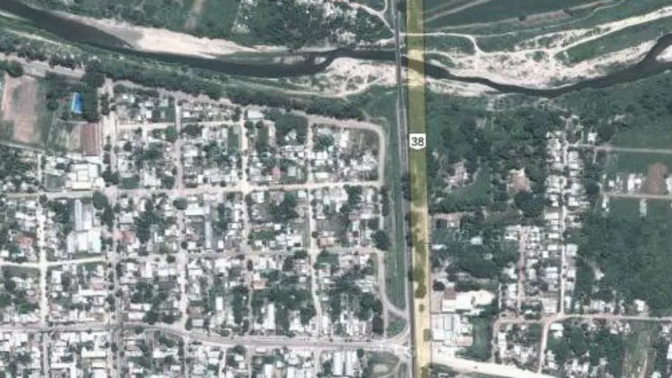 SIN PASO. El Sindicato Municipal de Aguilares y la CCC cortan la ruta 38. CAPRURA GOOLGE MAPS