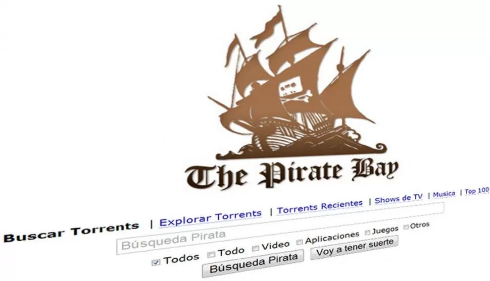 SERVIDOR DE TORRENTS. The Pirate Bay cumplió 10 años y lo festeja burlando la censura en distintos países. 