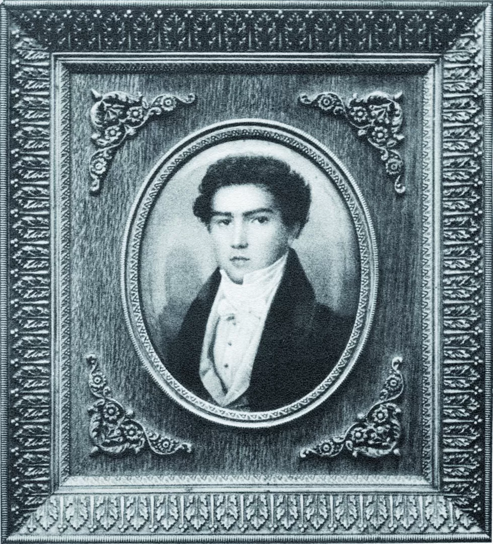 MARCO MANUEL DE AVELLANEDA. Uno de los retratos del mártir de Metán, tomado sobre la miniatura original LA GACETA / ARCHIVO