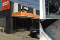 Usaron un pedazo de cordón cuneta para romper una vidriera y robar