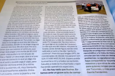 Denunció un pedido de coima en Tucumán en una revista de autos