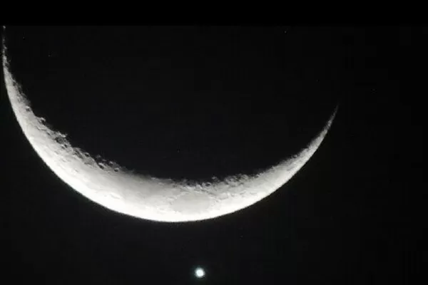 La Luna y Venus dieron un espectáculo en el cielo