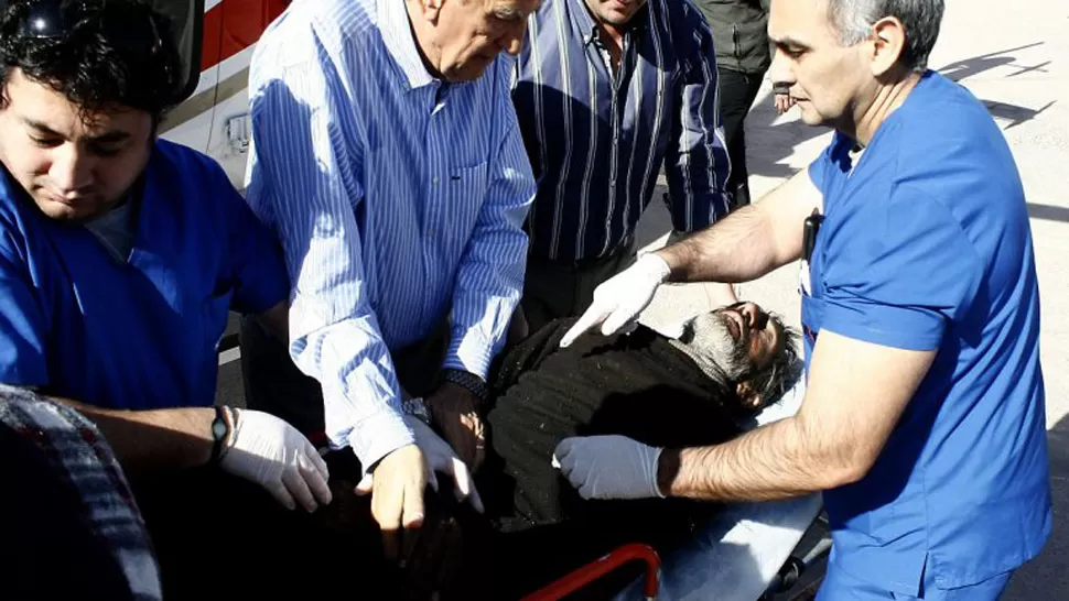 EN LOS ANDES. Raúl Gómez fue rescatado en estado de desnutrición y de deshidratación. FOTO TOMADA DE INFOBAE.COM