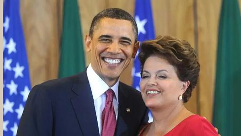 VIEJOS TIEMPOS. El buen vínculo entre Obama y Rousseff se resquebrajó. FOTO TOMADA DE LARAZON.COM.AR